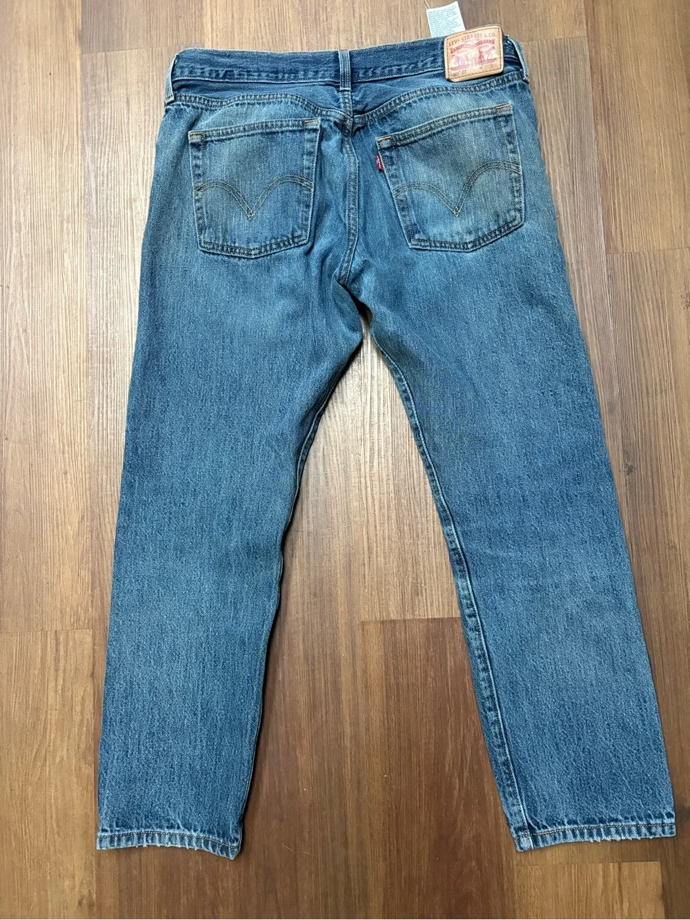 Levis 501 CT Jeans 30x32 Blue Denim Customized Tapered Button Fly Classic